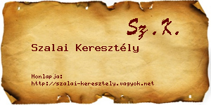 Szalai Keresztély névjegykártya